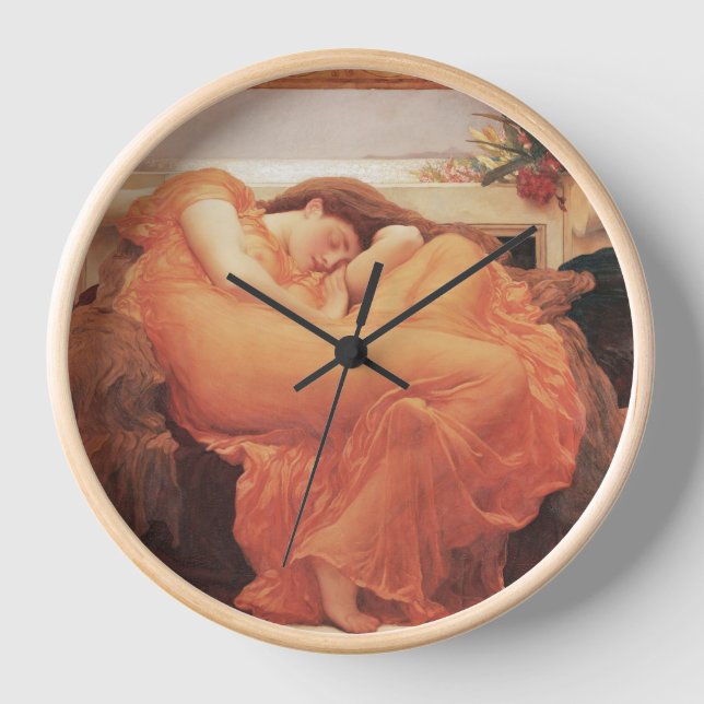 Reloj Frederic Lord Leighton Flaming June Square Art (Anverso)