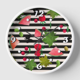 Reloj Frutas frescas sin foco Berries Personalizado acua