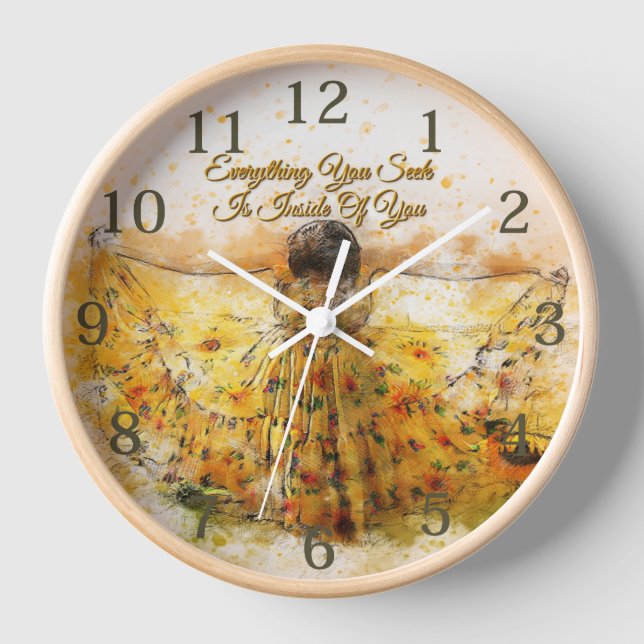 Reloj Fuerza interior radiante Inspiradora (Anverso)