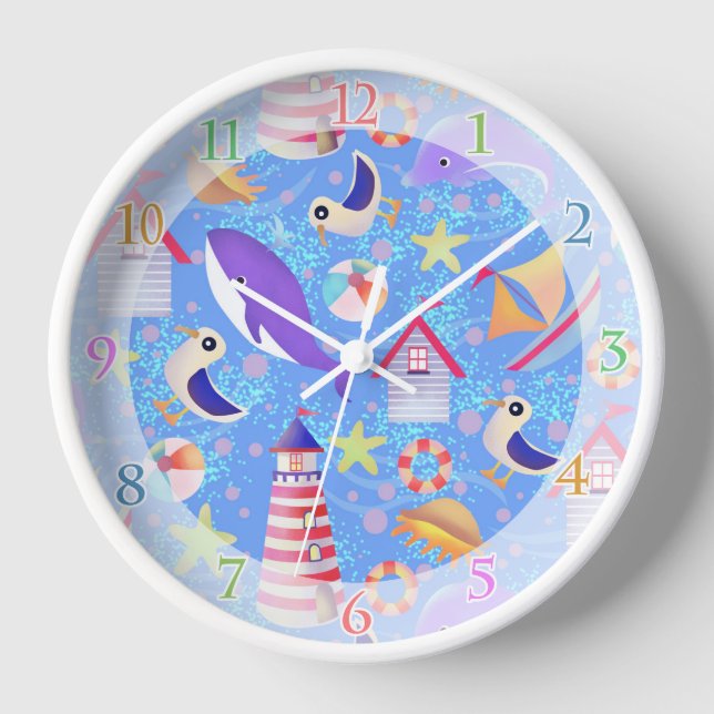 Reloj Fun Beach Blue Clock (Anverso)