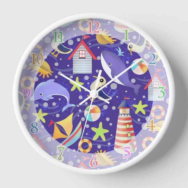 Reloj Fun Beach Blue Clock (Anverso)