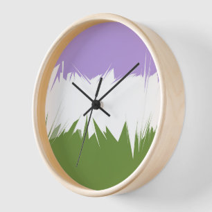 Reloj Funky Spiky ZigZag Resumen Bandera del Orgullo de 