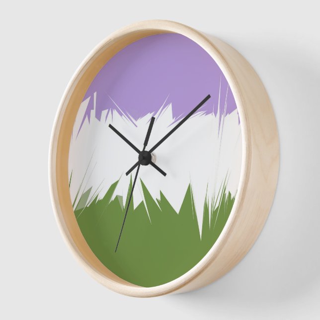 Reloj Funky Spiky ZigZag Resumen Bandera del Orgullo de  (Ángulo)