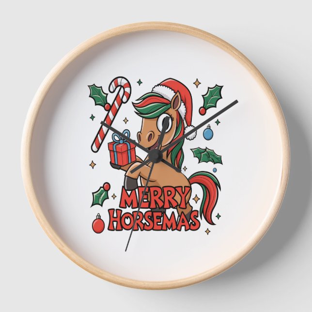 Reloj Funny Horse Merry Horsemas (Anverso)