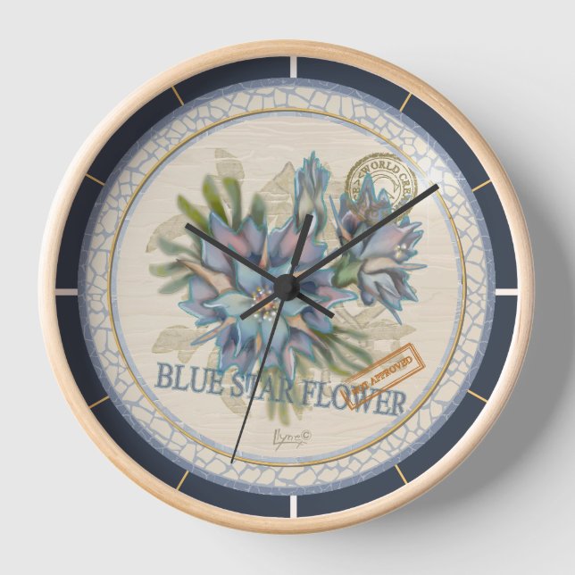 Reloj G Creación Oficina Flor azul (Anverso)