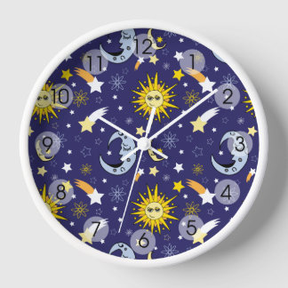 Reloj Galaxia de estrellas de luna de sol celestial Espa