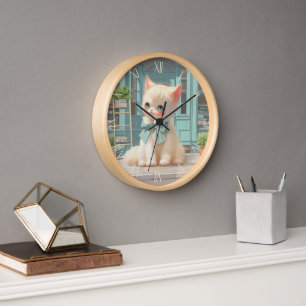 Reloj Gatito con sabor suave y azul en pastelería
