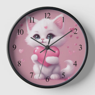 Reloj Gatito Fluffy White Love