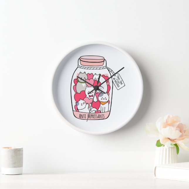 Reloj Gato antidepresivo divertido regalo para el amante (Hogar)