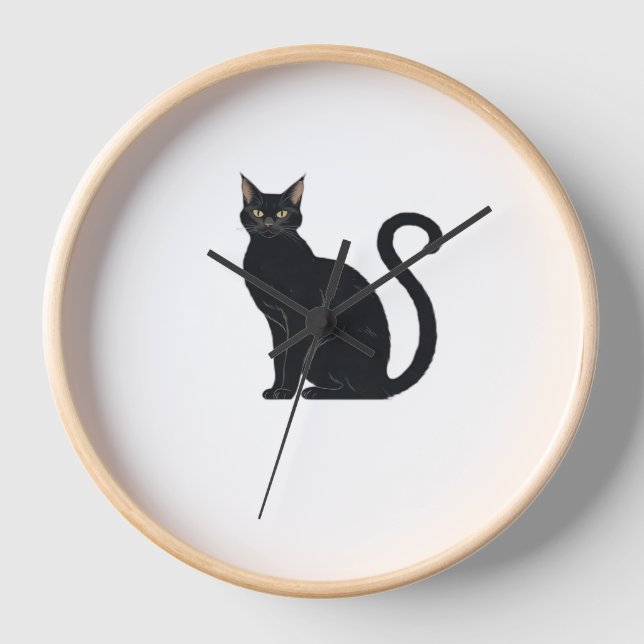 Reloj Gato clásico con arco en la espalda - Viejo Hallow (Anverso)