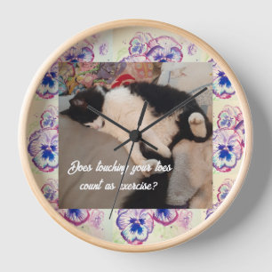 Reloj Gato de traje adorable niños Gatos divertidos Flor