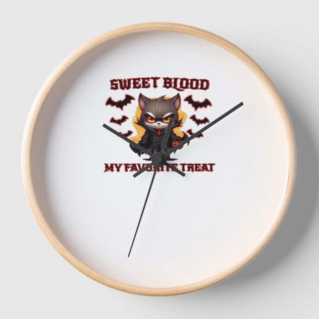 Reloj Gato de vampiro furioso ansía dulce oveja de sangr (Anverso)