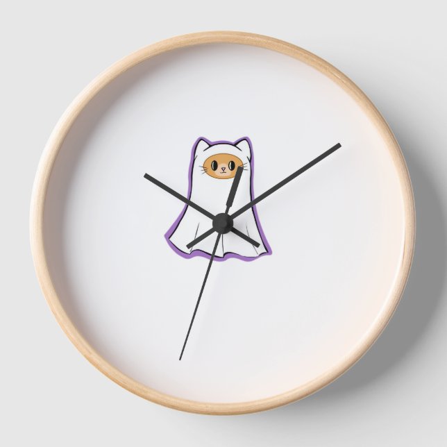 Reloj gato fantasma Classic T-Shirt_3 (Anverso)
