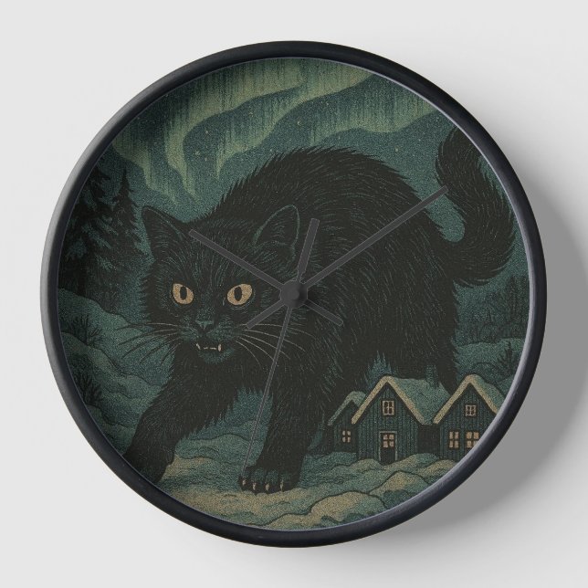 Reloj Gato Yule de Navidad islandés (Anverso)