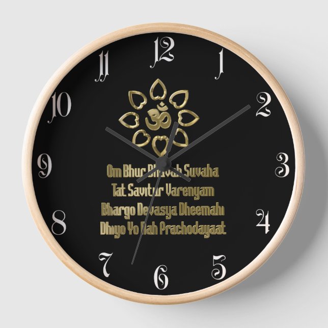 Reloj Gayatri mantra (Anverso)