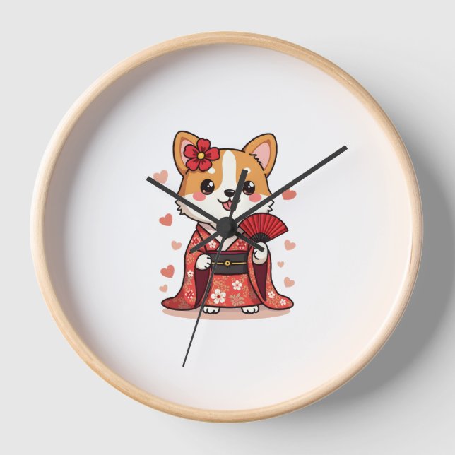 Reloj Geisha Corgi Dog Lover Welsh (Anverso)