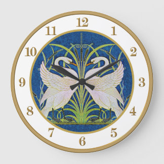 Reloj gemelo de los cisnes de Nouveau del arte de