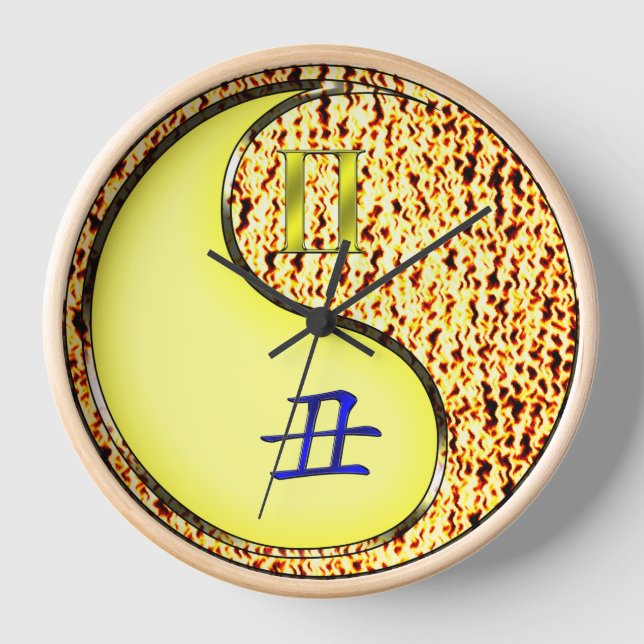 Reloj Géminis y Buey de Fuego (Anverso)