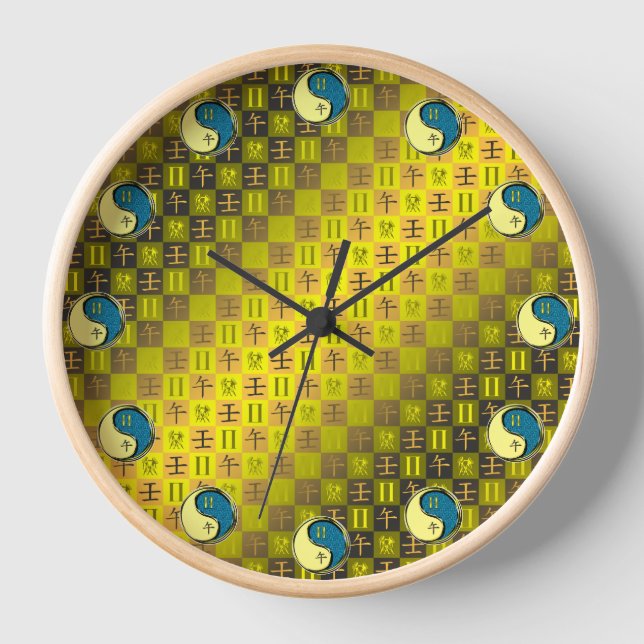 Reloj Géminis y Caballo de Agua (Anverso)