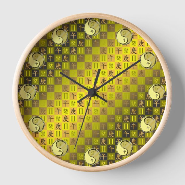 Reloj Géminis y Caballo de Metal (Anverso)