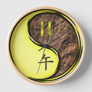 Reloj Géminis y Caballo de Tierra