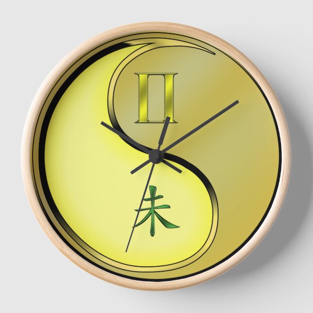 Reloj Géminis y Cabra de Metal (Anverso)