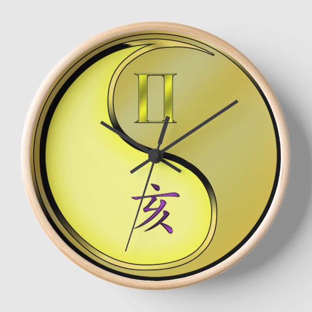 Reloj Géminis y Cerdo de Metal (Anverso)