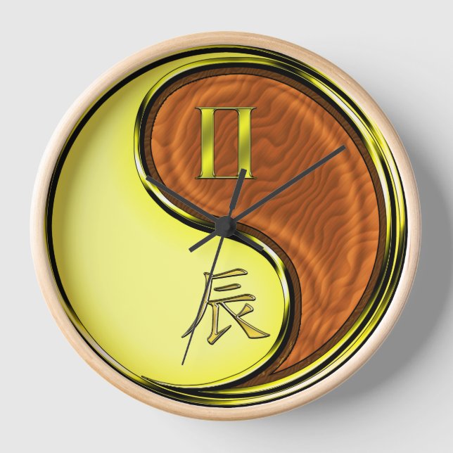 Reloj Géminis y Dragón de Madera (Anverso)