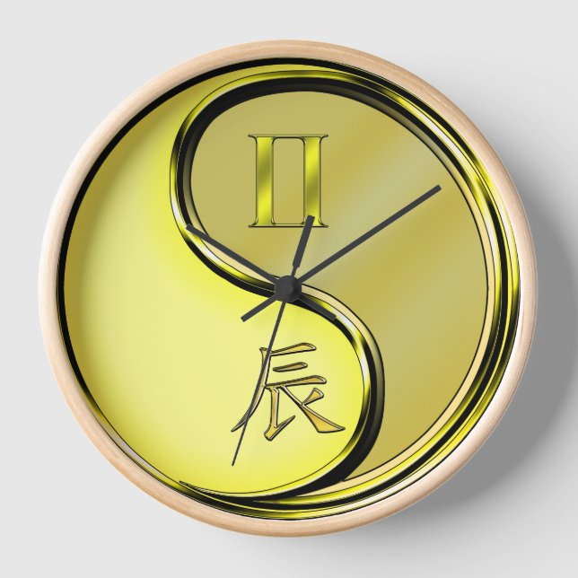 Reloj Géminis y Dragón de Metal (Anverso)