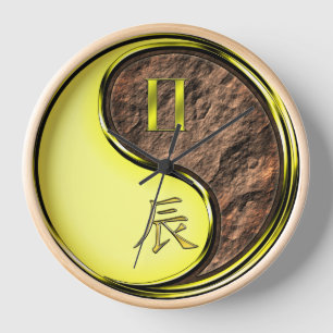 Reloj Géminis y Dragón de Tierra