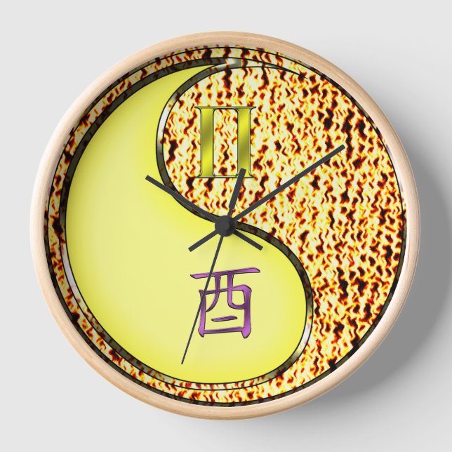 Reloj Géminis y Gallo de Fuego (Anverso)