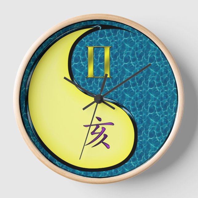 Reloj Géminis y Jabalí de Agua (Anverso)