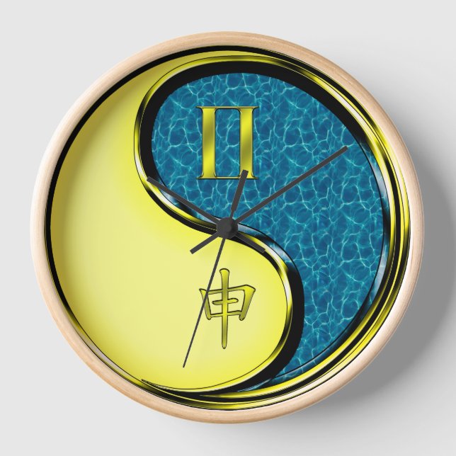 Reloj Géminis y Mono de Agua (Anverso)