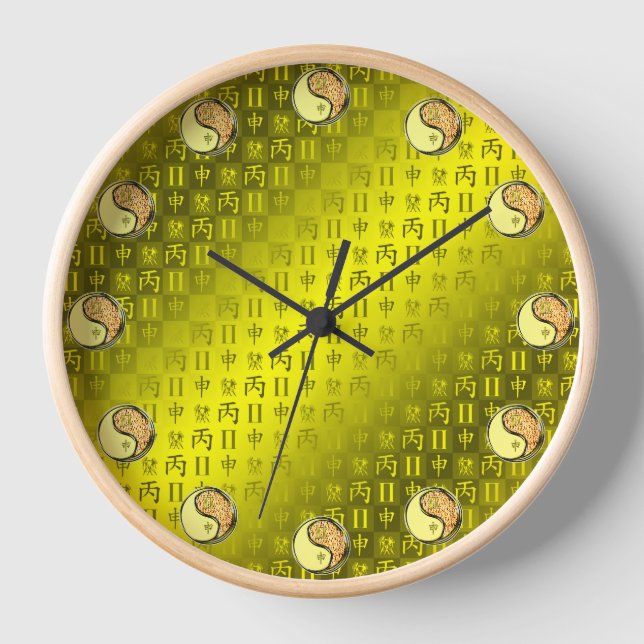 Reloj Géminis y Mono de Fuego (Anverso)