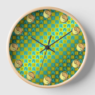 Reloj Géminis y Perro de Fuego
