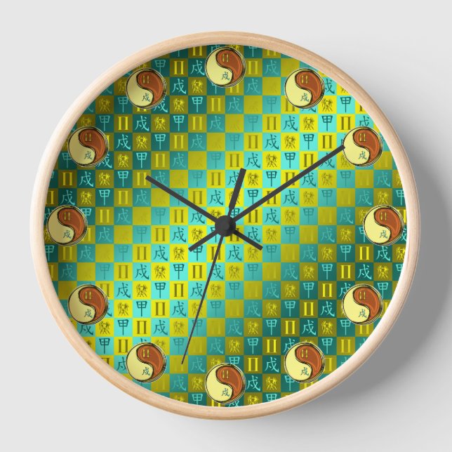 Reloj Géminis y Perro de Madera (Anverso)