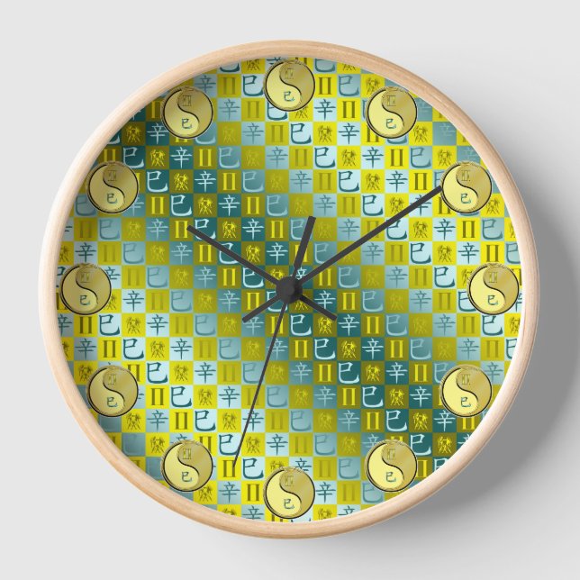 Reloj Géminis y Serpiente de Metal (Anverso)