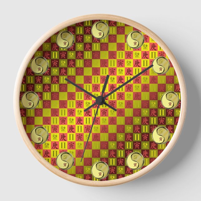 Reloj Géminis y Tigre de Metal (Anverso)