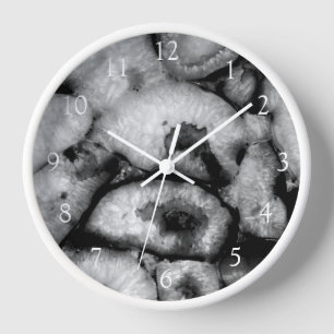 Reloj Geode moderno de cuarzo Agate Geode Gemas blancas