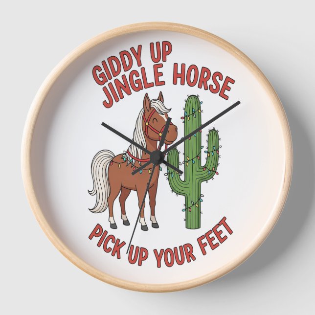 Reloj Giddy Up Jingle Horse Coge Tus Pies (Anverso)