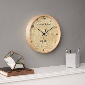 Reloj Giro floral floral ruso y antiguo personalizado de