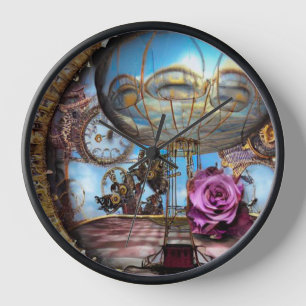 Reloj Globo surrealista de aire caliente Steampunk