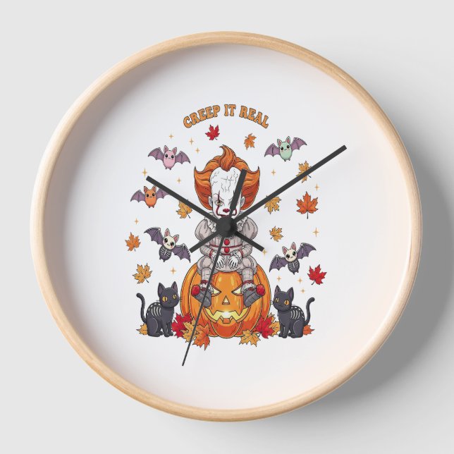 Reloj Gnome Cute Pumpkin Halloween (Anverso)