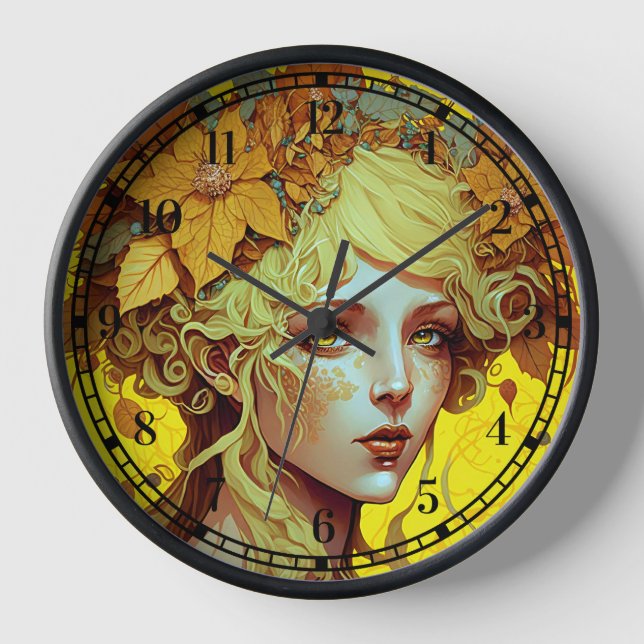 Reloj Golden Elf Fairy Fae Fantasy Art (Anverso)