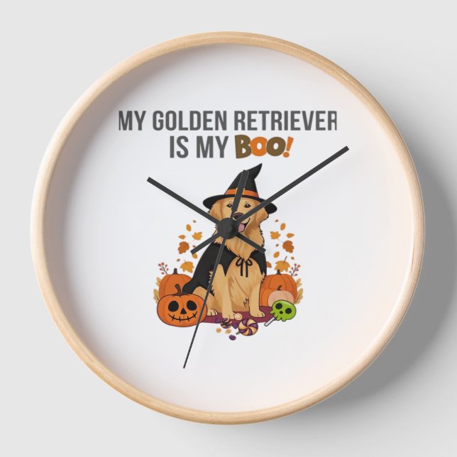 Reloj Golden Retriever Halloween Dog My Golden Retrieve (Anverso)