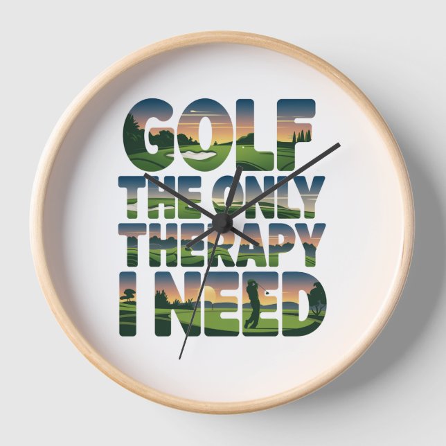 Reloj Golf la única terapia, moderna (Anverso)
