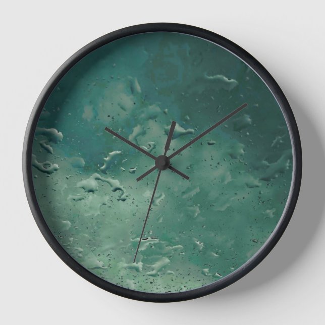 Reloj gotas de lluvia en la ventana  (Anverso)