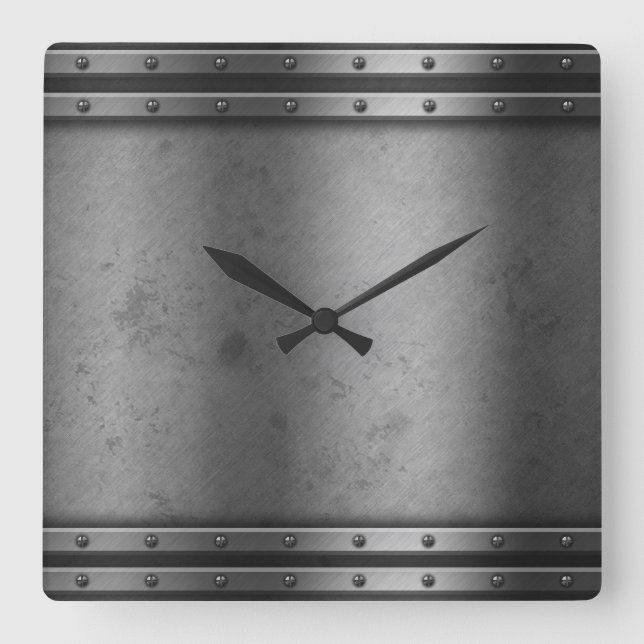 Reloj gótico industrial metalizado (Anverso)
