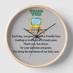 Reloj Gracias, Conductor de Autobús Escolar.