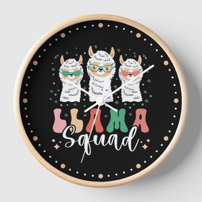 Reloj Graciosa Llama Squad gafas de sol Guay Llamas Retr (Anverso)
